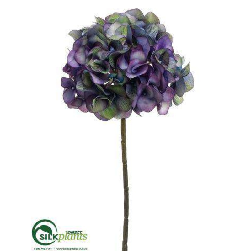 Silk Plants Direct Hydrangea Spray – Purple Green – Pack of 12 Purple Green