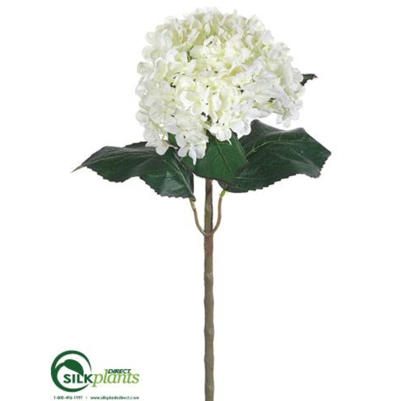 Silk Plants Direct Hydrangea Spray – White – Pack of 6 White