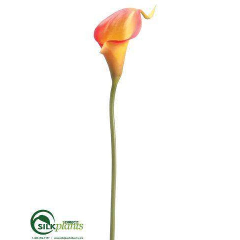 Silk Plants Direct Mini Calla Lily Spray – Orange – Pack of 12 Orange