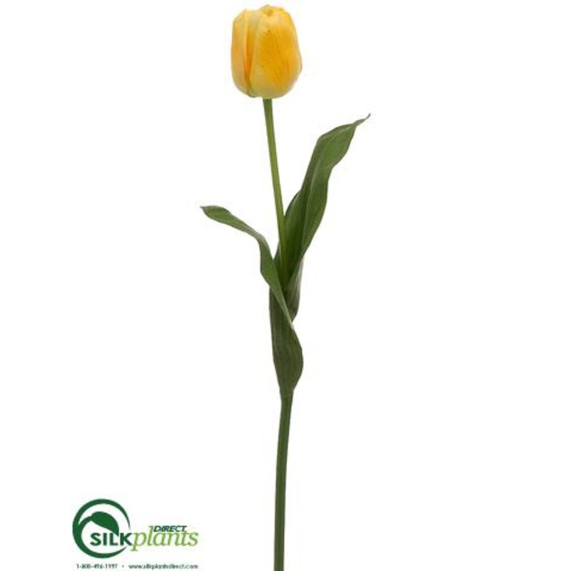 Silk Plants Direct Tulip Spray – Yellow – Pack of 12 Yellow