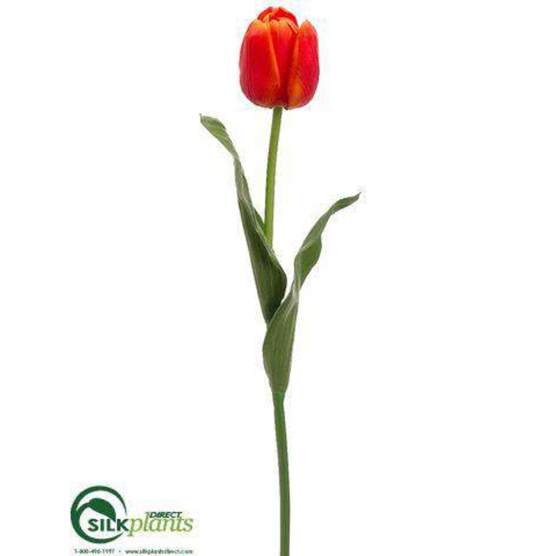 Silk Plants Direct Tulip Spray – Flame – Pack of 12 Flame