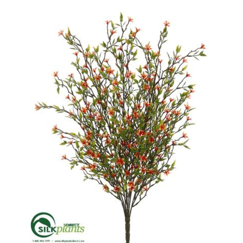Silk Plants Direct Wild Starflower Bush – Orange – Pack of 12 Orange