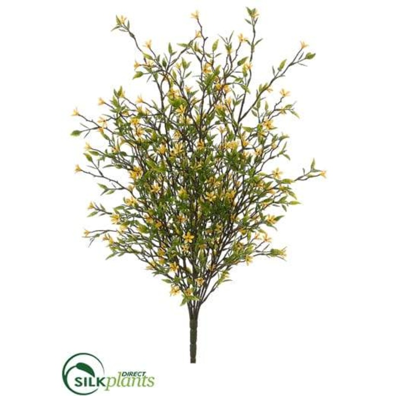 Silk Plants Direct Wild Starflower Bush – Yellow – Pack of 12 Orange