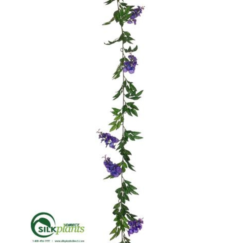 Silk Plants Direct Wisteria Garland – Violet Blue – Pack of 12 Violet Blue