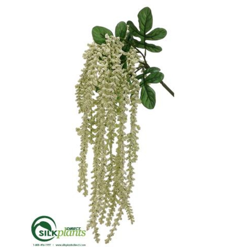Silk Plants Direct Astilbe Hanging Bush – Cream – Pack of 6 Cream