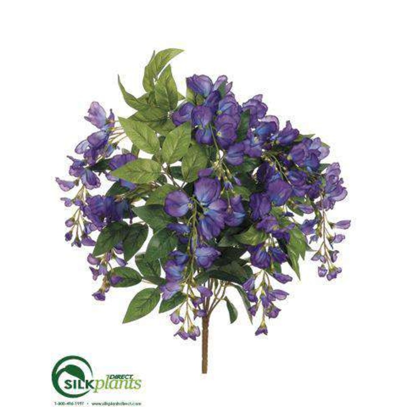Silk Plants Direct Wisteria Bush – Violet Blue – Pack of 12 Violet Blue