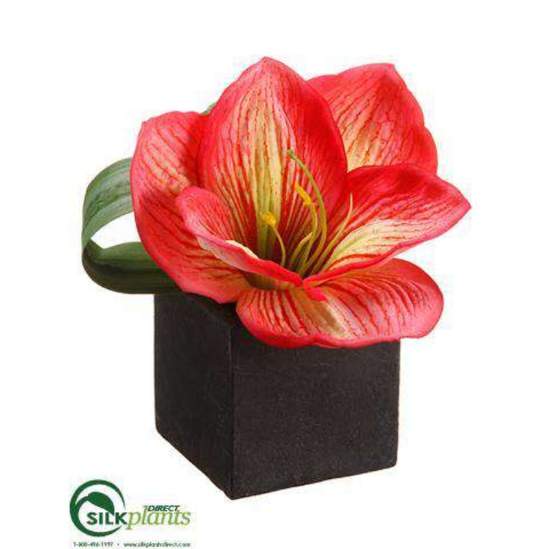 Silk Plants Direct Amaryllis – Coral – Pack of 12 Coral