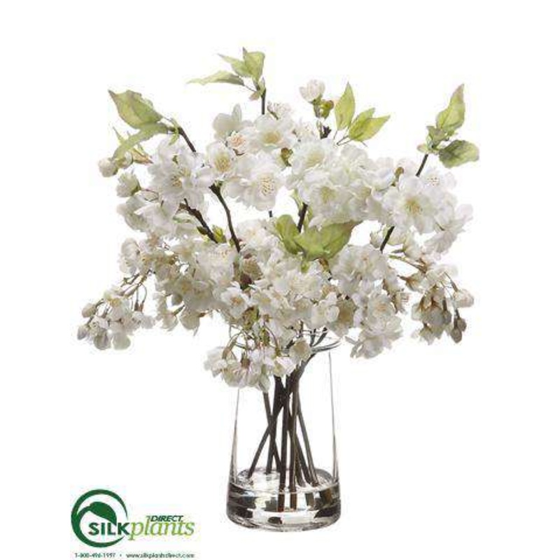 Silk Plants Direct Cherry Blossom – Cream – Pack of 4 Cream