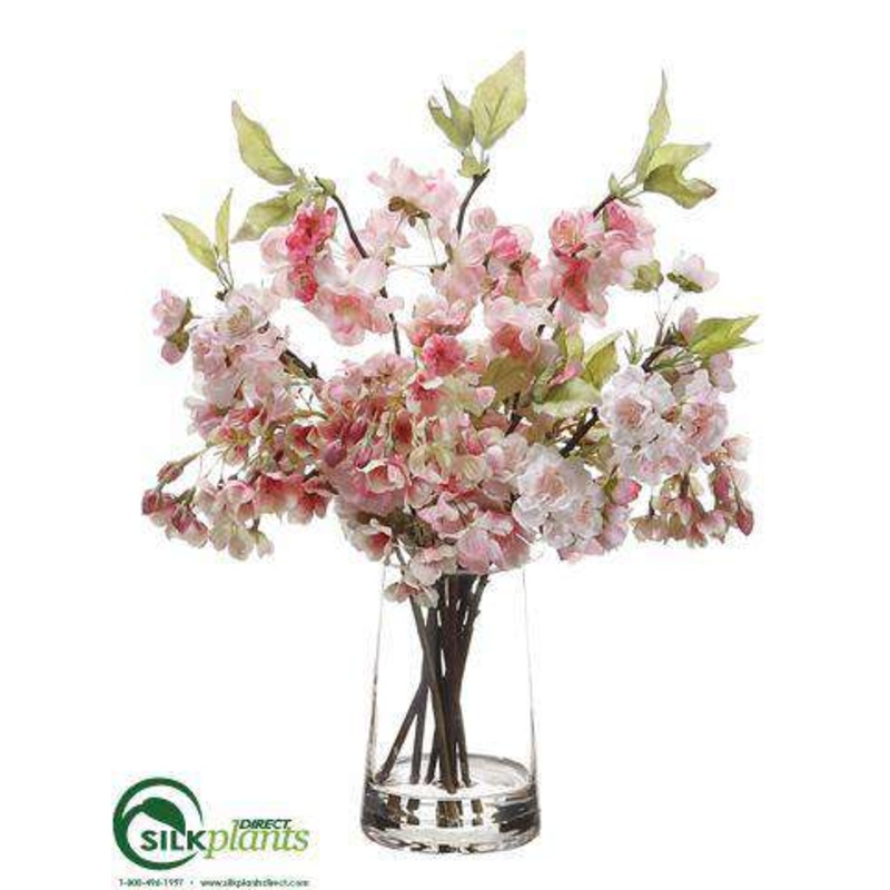 Silk Plants Direct Cherry Blossom – Pink Two Tone – Pack of 4 Pink Two Tone