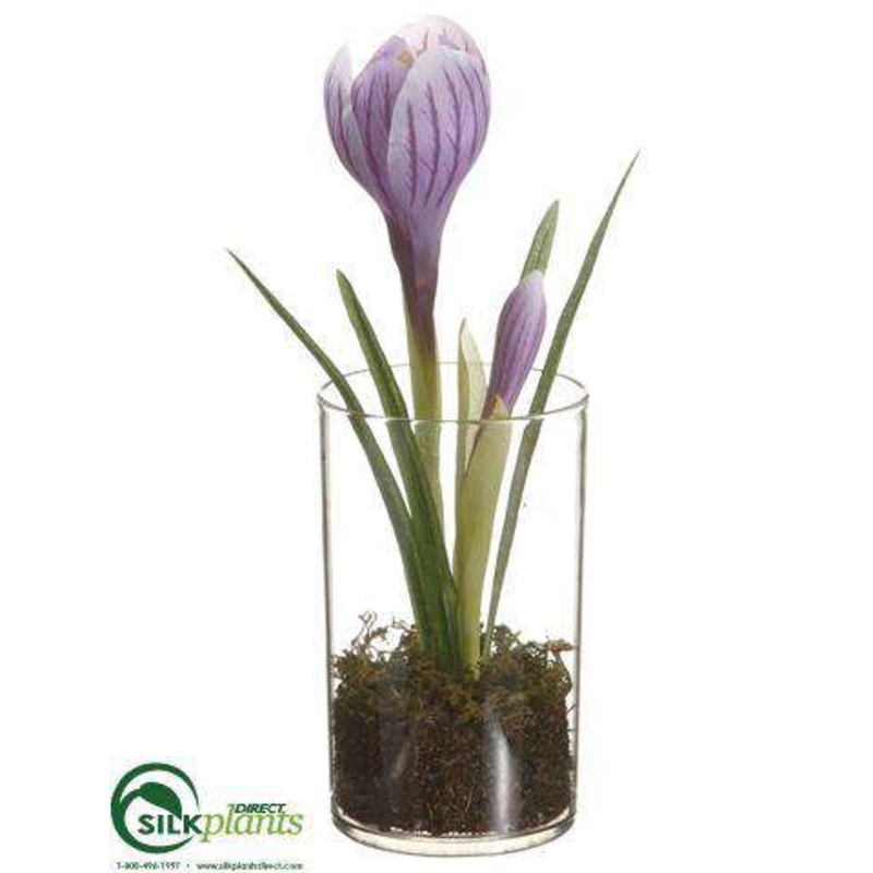 Silk Plants Direct Crocus – Purple – Pack of 12 Purple