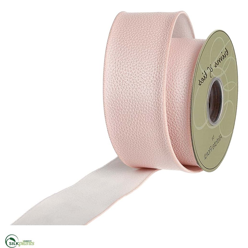 Silk Plants Direct Faux Leather Ribbon – Pink – Pack of 6 Pink