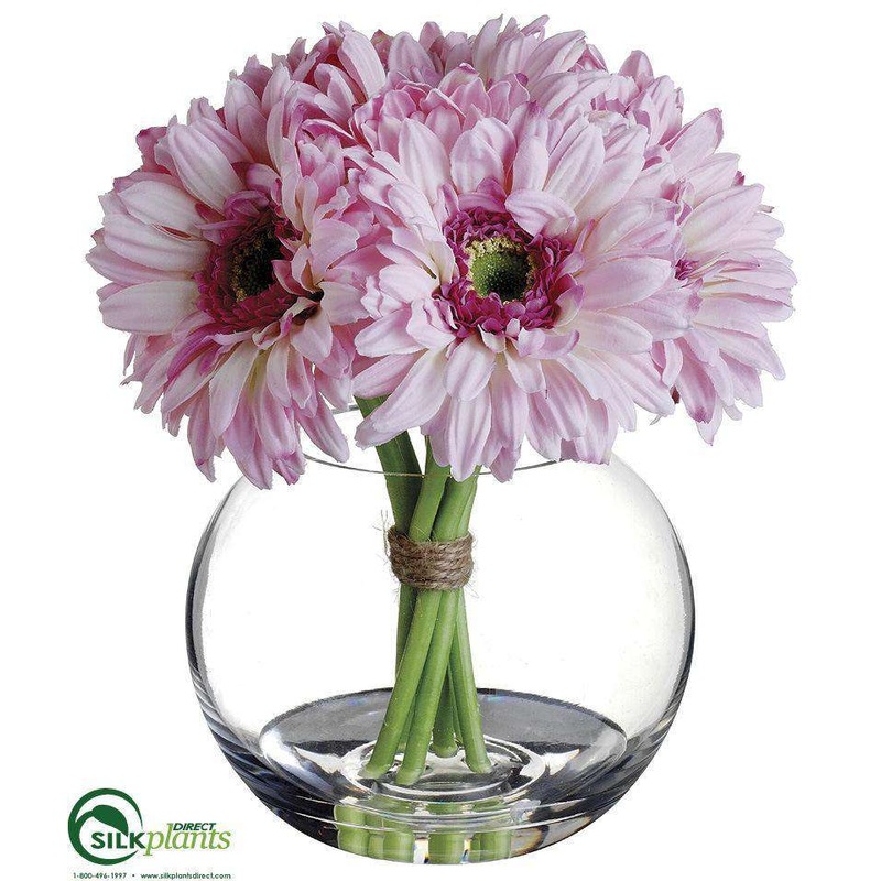 Silk Plants Direct Gerbera Daisy – Pink – Pack of 4 Pink
