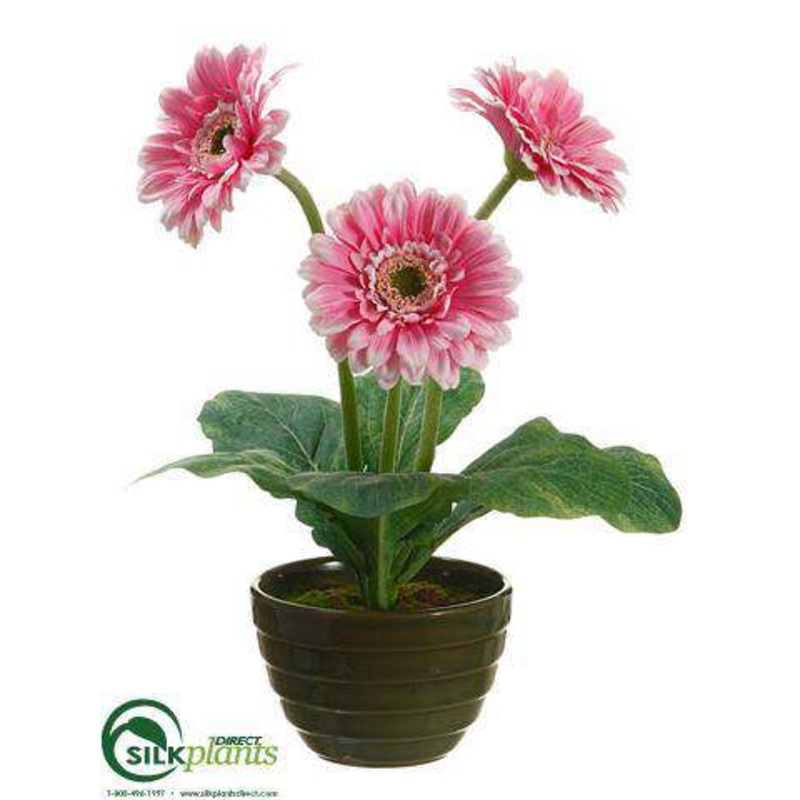 Silk Plants Direct Gerbera Daisy – Pink – Pack of 6 Pink