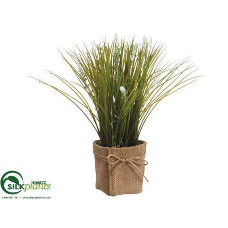 Silk Plants Direct Grass, Lavender – Cream Green – Pack of 6 Cream Green