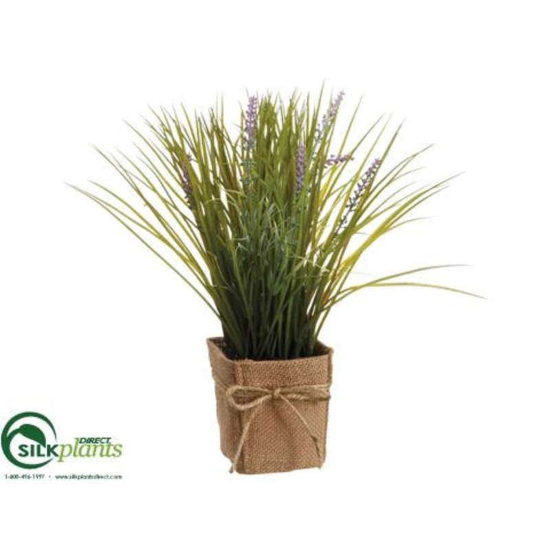 Silk Plants Direct Grass, Lavender – Purple Lavender – Pack of 6 Purple Lavender