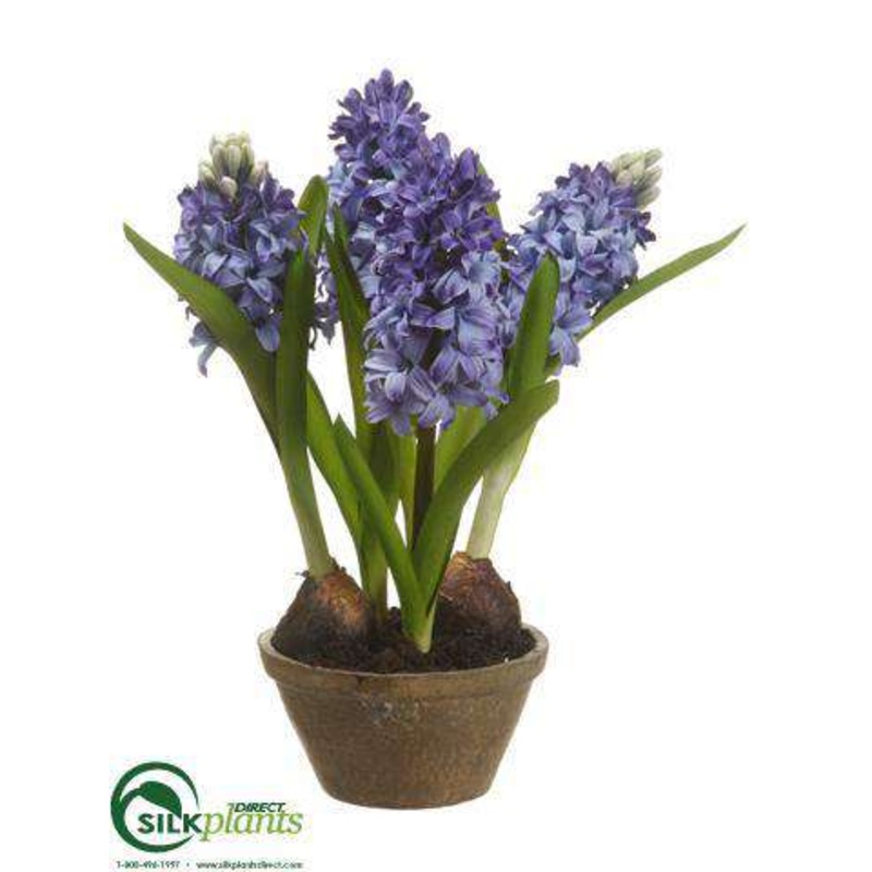 Silk Plants Direct Hyacinth – Blue – Pack of 4 Blue