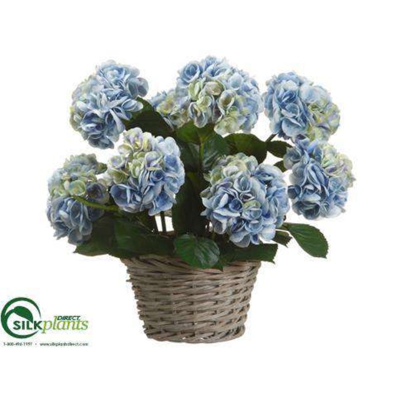 Silk Plants Direct Hydrangea – Blue Green – Pack of 1 Blue Green