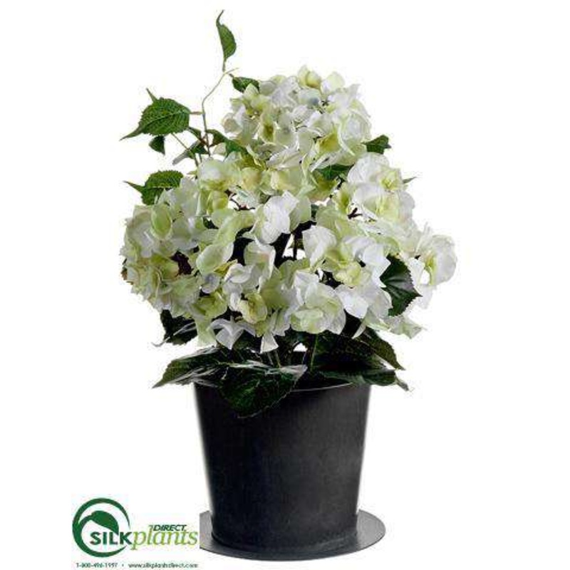 Silk Plants Direct Hydrangea Bush – Cream Green – Pack of 1 Cream Green