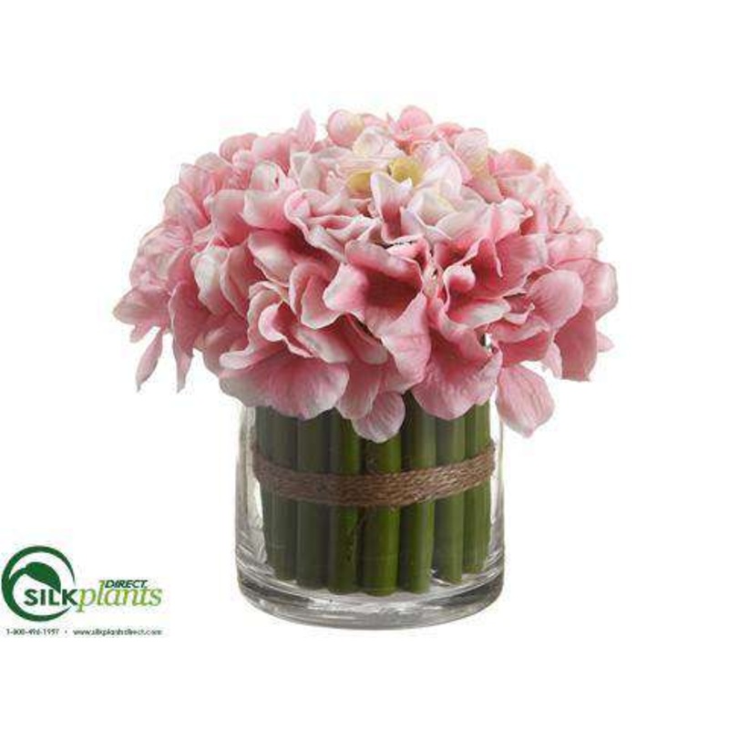 Silk Plants Direct Hydrangea – Pink – Pack of 6 Pink