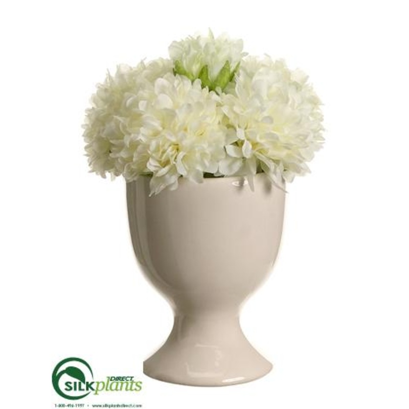 Silk Plants Direct Mum – Cream – Pack of 12 Cream