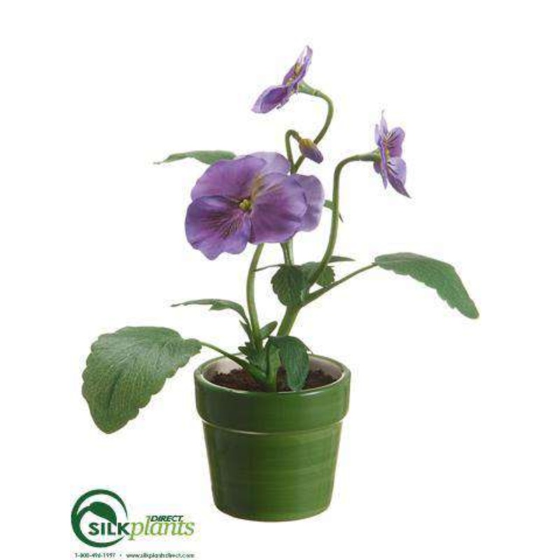 Silk Plants Direct Pansy – Purple Lavender – Pack of 12 Purple Lavender