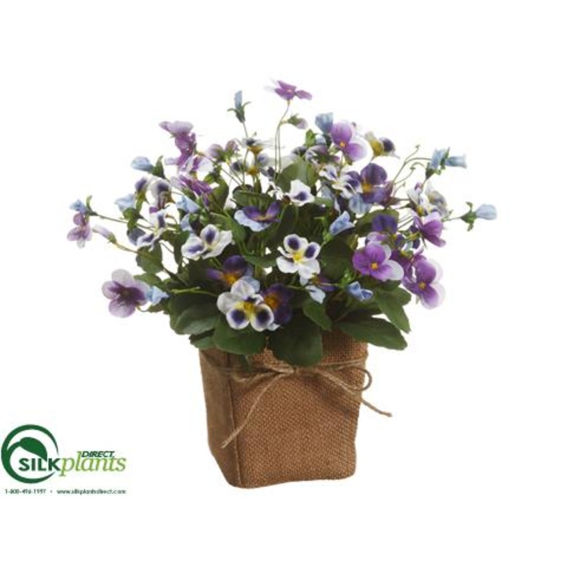 Silk Plants Direct Pansy – Purple Lavender – Pack of 6 Purple Lavender