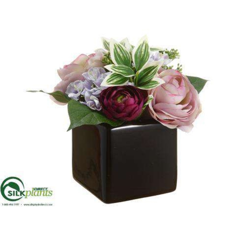 Silk Plants Direct Ranunculus – Violet Lavender – Pack of 4 Violet Lavender