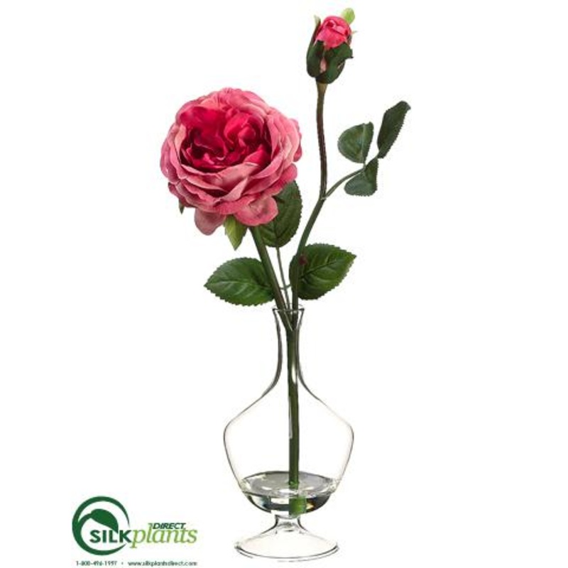 Silk Plants Direct Rose – Beauty Pink – Pack of 6 Beauty Pink