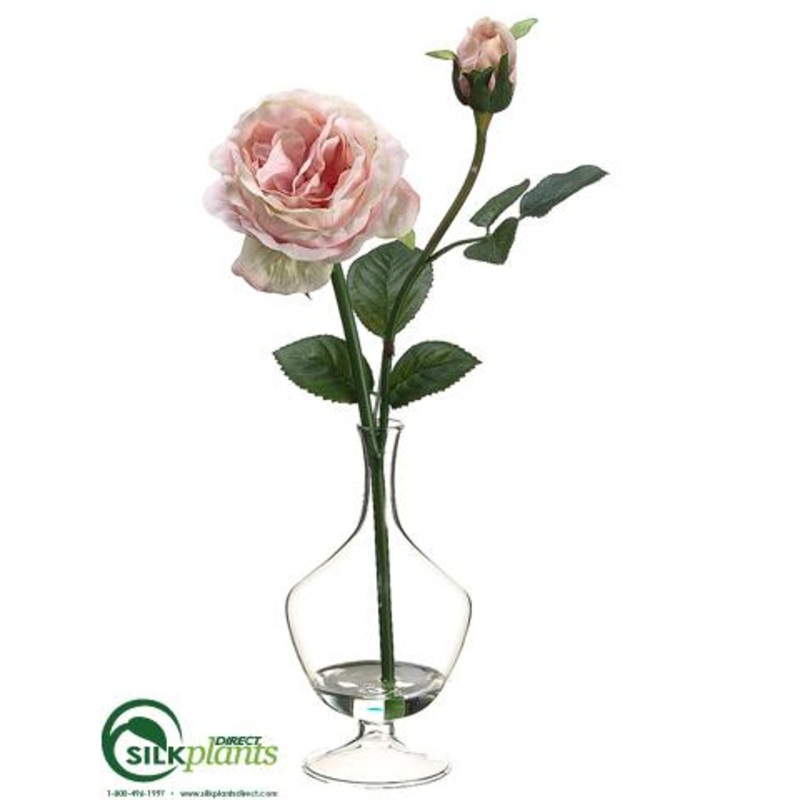 Silk Plants Direct Rose – Pink Light – Pack of 6 Pink Light