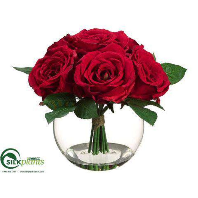 Silk Plants Direct Rose – Red – Pack of 2 Red