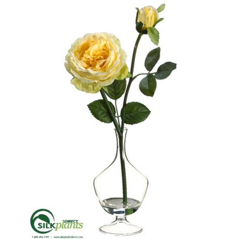 Silk Plants Direct Rose – Yellow – Pack of 6 Yellow