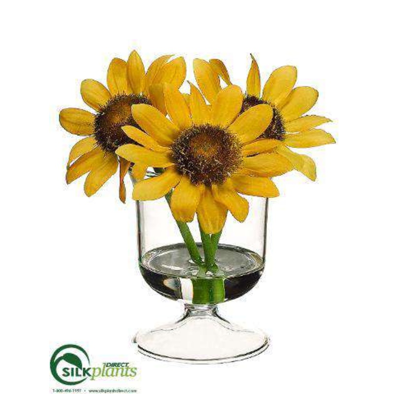 Silk Plants Direct Sunflower – Yellow – Pack of 6 Yellow
