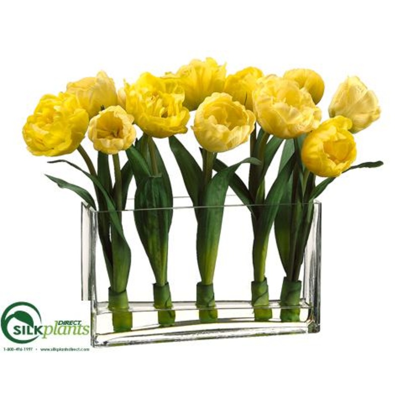 Silk Plants Direct Tulip – Yellow – Pack of 1 Yellow