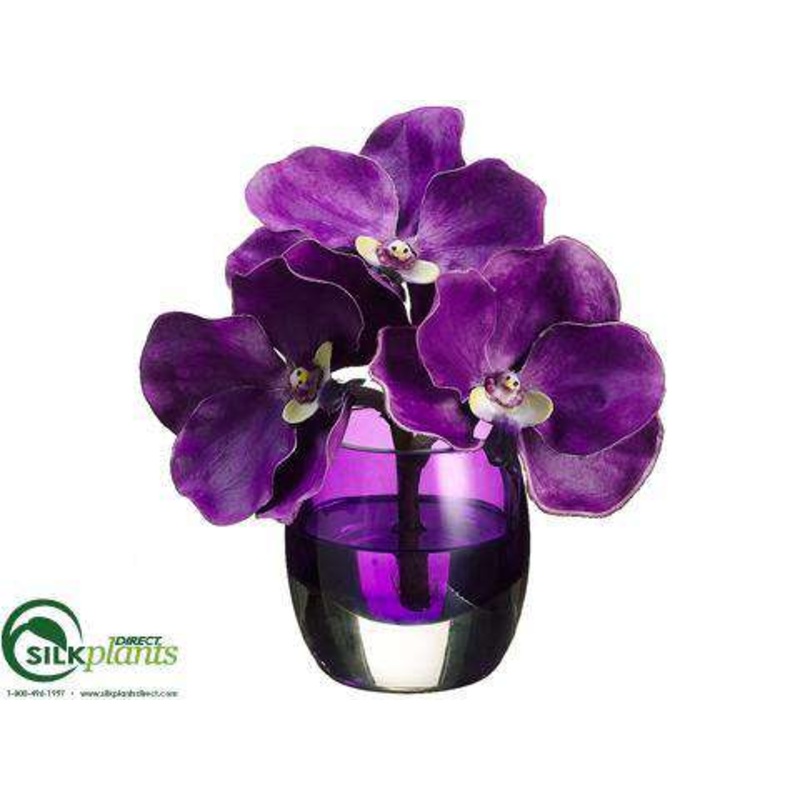 Silk Plants Direct Vanda Orchid – Purple – Pack of 4 Purple