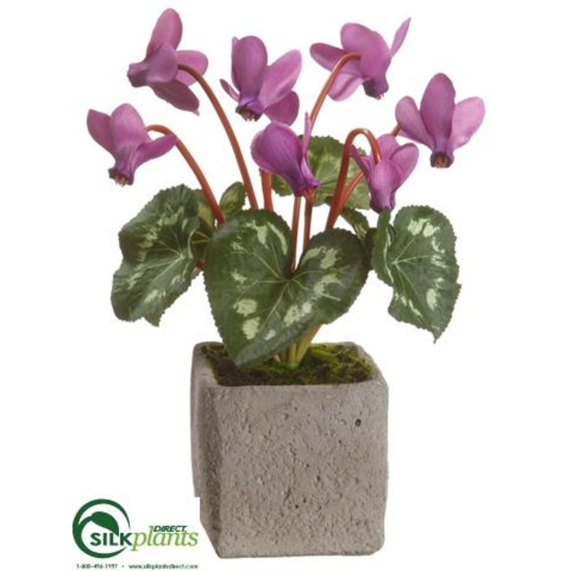 Silk Plants Direct Cyclamen – Orchid – Pack of 6 Orchid