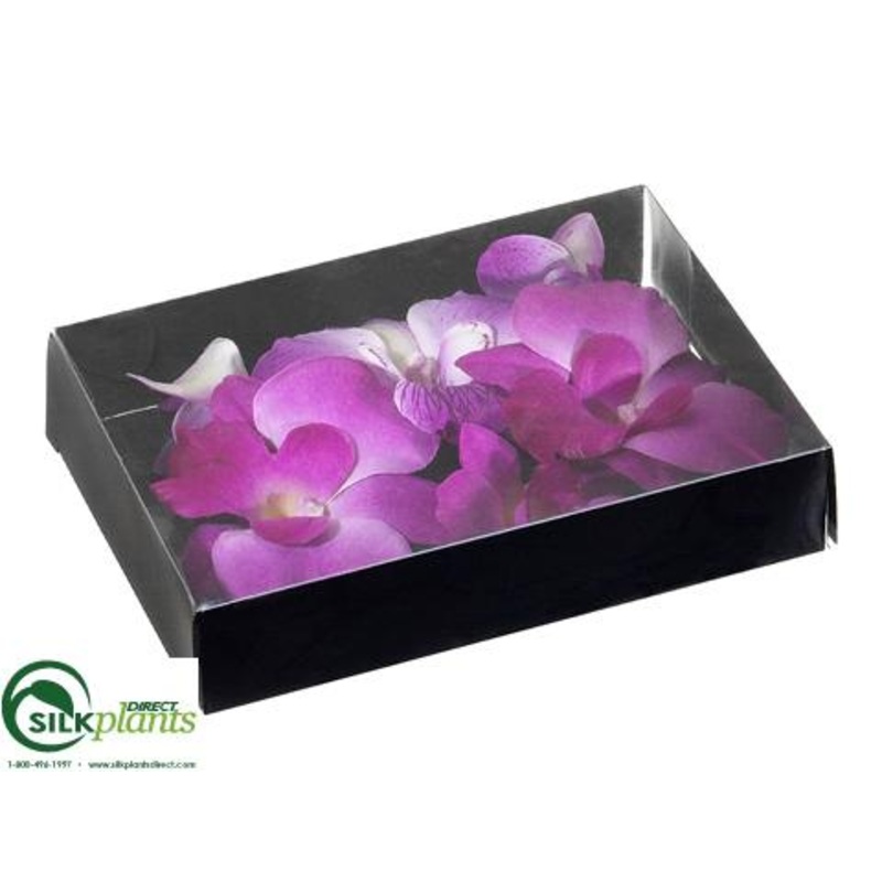 Silk Plants Direct Floating Dendrobium Orchid Flower Head – Purple – Pack of 12 Purple