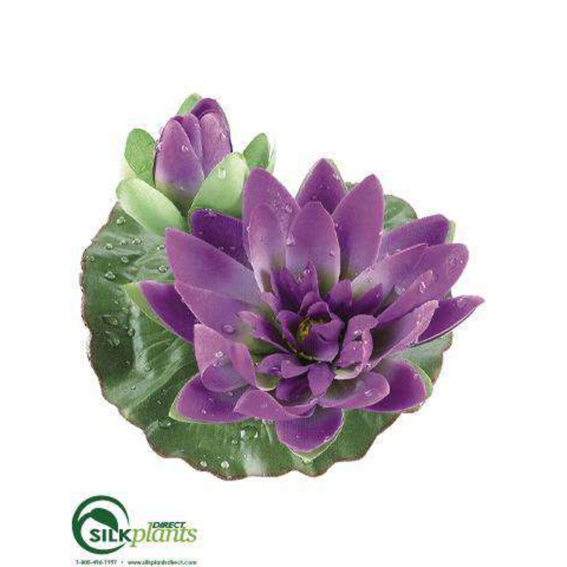 Silk Plants Direct Floating Lotus – Purple – Pack of 12 Purple