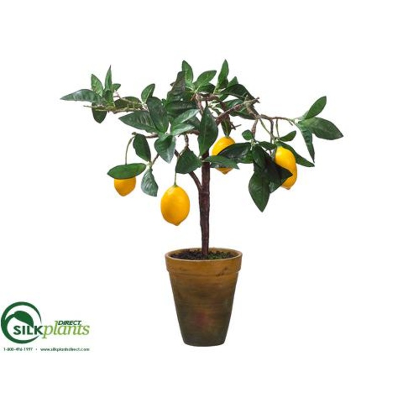 Silk Plants Direct Lemon Topiary – Yellow – Pack of 2 Yellow