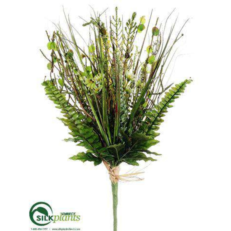Silk Plants Direct Mini Daisy, Astilbe, Fern Spray – Yellow Cream – Pack of 6 Yellow Cream