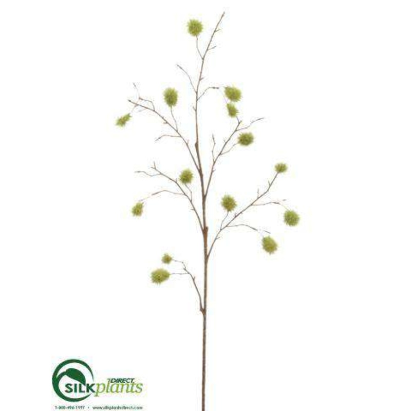 Silk Plants Direct Pompon Spray – Green – Pack of 12 Green