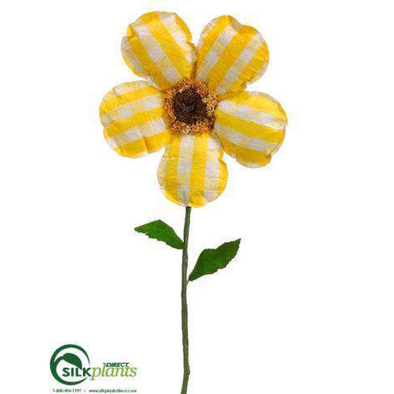 Silk Plants Direct Sunflower Spray – Yellow White – Pack of 6 Yellow White