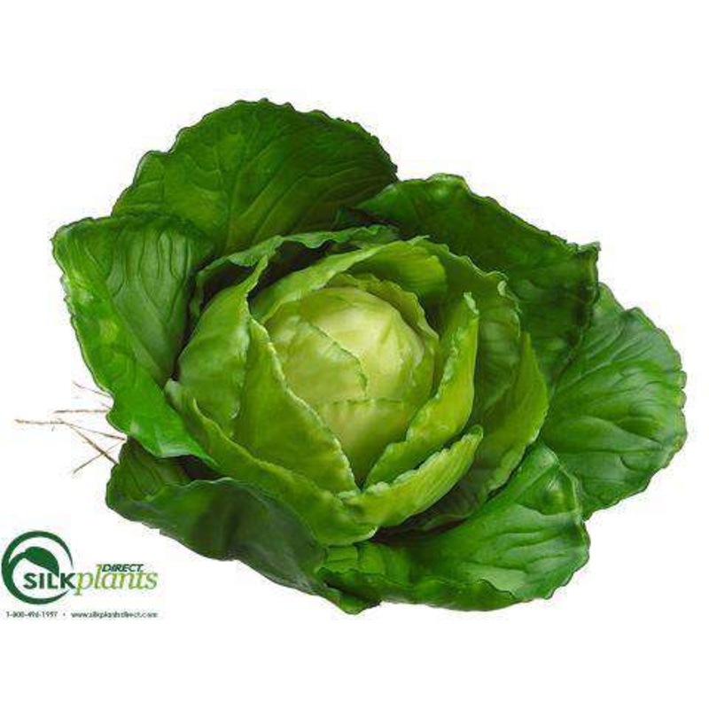 Silk Plants Direct Cabbage – Green – Pack of 12 Green