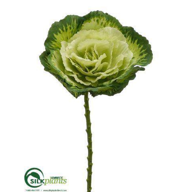 Silk Plants Direct Cabbage Spray – Green Green – Pack of 12 Green Green