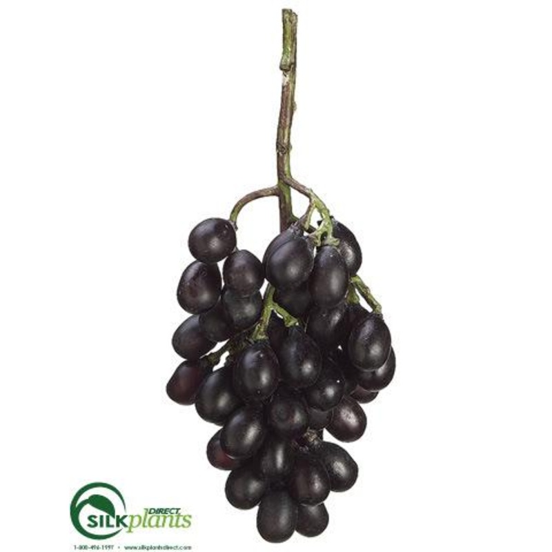 Silk Plants Direct Grape Cluster – Black – Pack of 12 Black