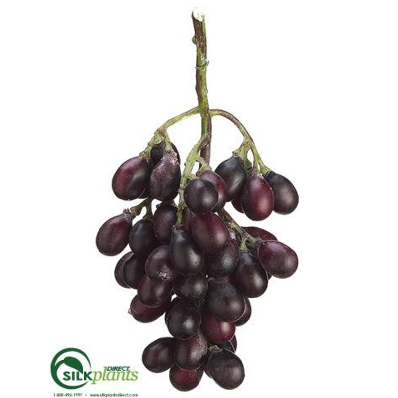 Silk Plants Direct Grape Cluster – Burgundy – Pack of 12 Burgundy