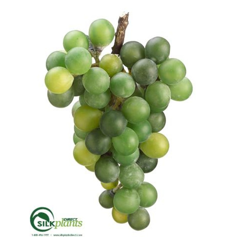 Silk Plants Direct Grape Cluster – Green – Pack of 6 Green