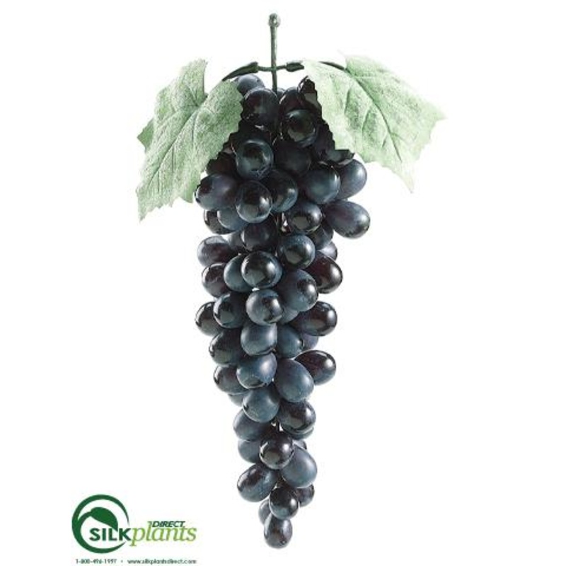 Silk Plants Direct Lady Finger Grapes – Black – Pack of 12 Black