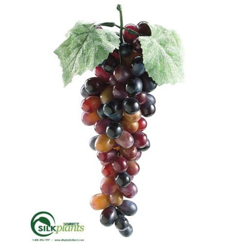 Silk Plants Direct Lady Finger Grapes – Burgundy Two Tone – Pack of 12 Burgundy Two Tone