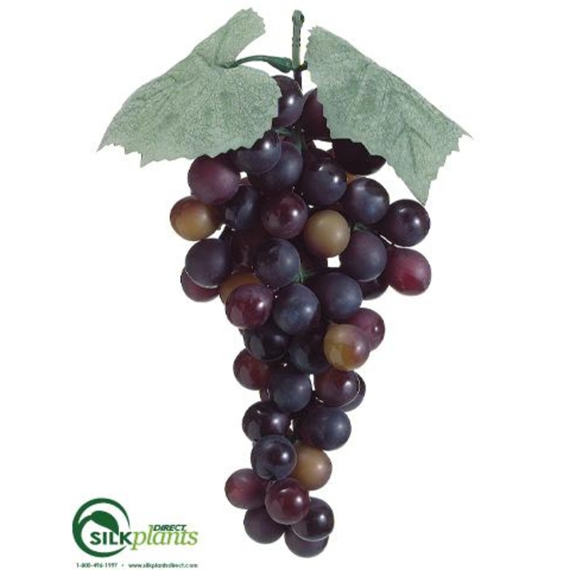 Silk Plants Direct Round Grapes – Burgundy Two Tone – Pack of 12 Burgundy Two Tone