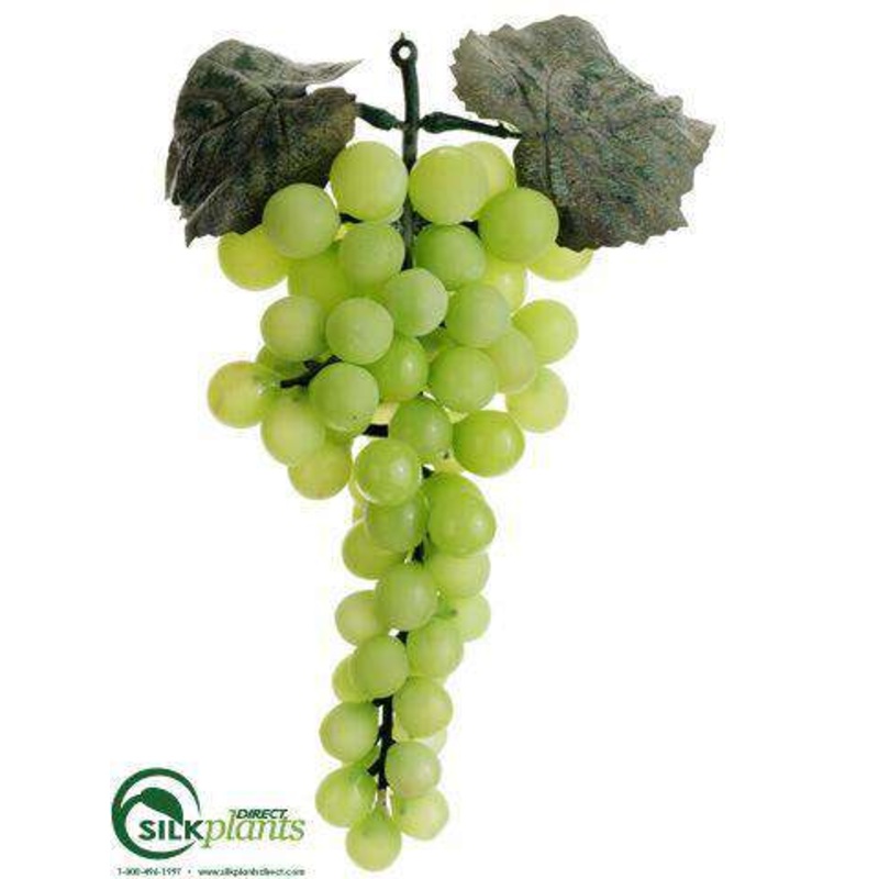 Silk Plants Direct Round Grapes – Green – Pack of 12 Green